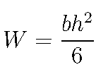 W = \frac{bh^2}{6}