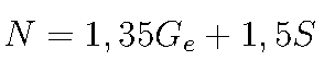 N=1,35G_e + 1,5S