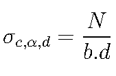 \sigma_{c,\alpha,d}=\frac{N}{b.d}