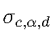 \sigma_{c,\alpha,d}