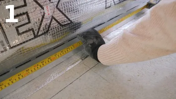 Repérage de l’entraxe des montants