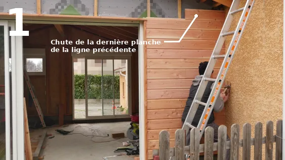 Poser les premières planches de chaque ligne