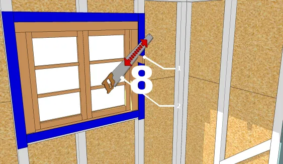 Couper les morceaux de cales