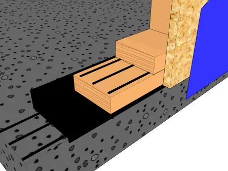 Fixation d'une lisse basse préalable