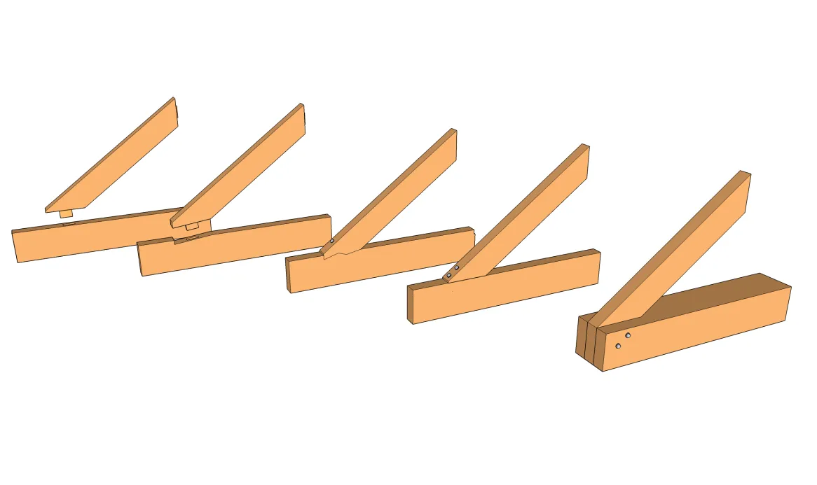 Assemblage arbalétrier - entrait