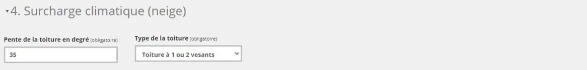 Détermination de la surcharge climatique