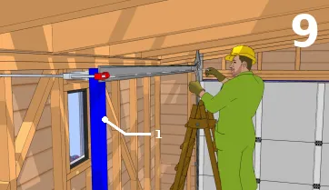 Installer les rails horizontaux