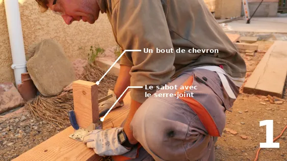 Présentation des sabots à leur emplacement