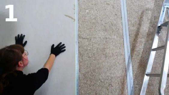 Pose de plaque de plâtre