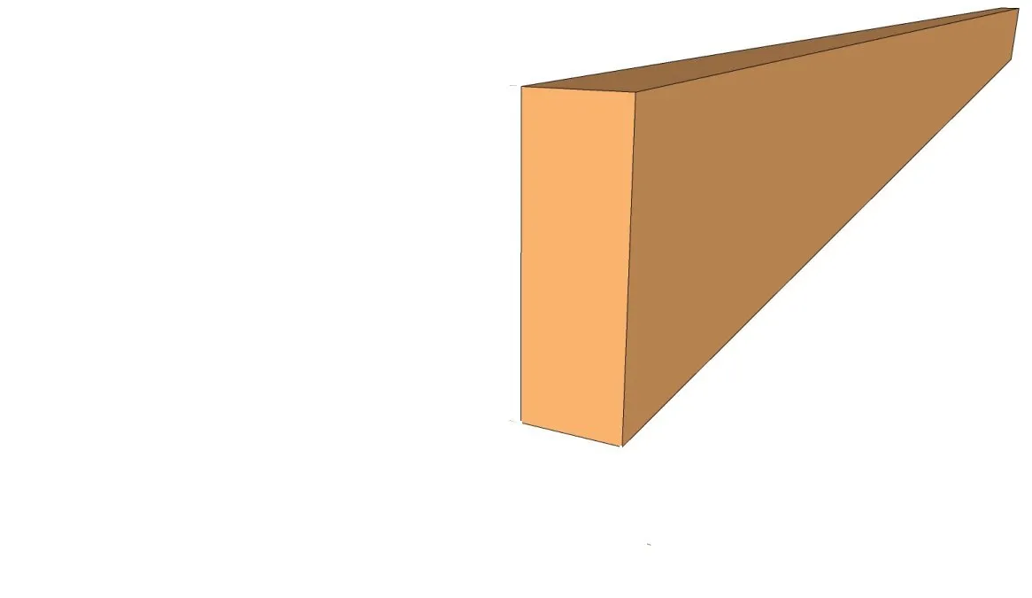 Section de la pièce de bois