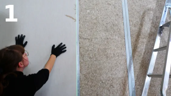 Pose de plaque de plâtre