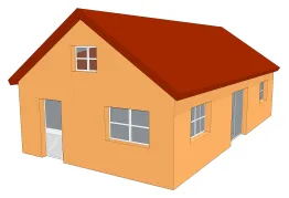 La toiture à 2 pans et 2 versants