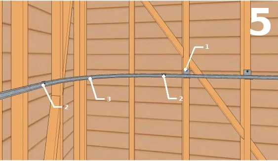 Fixer les rails sur les brides