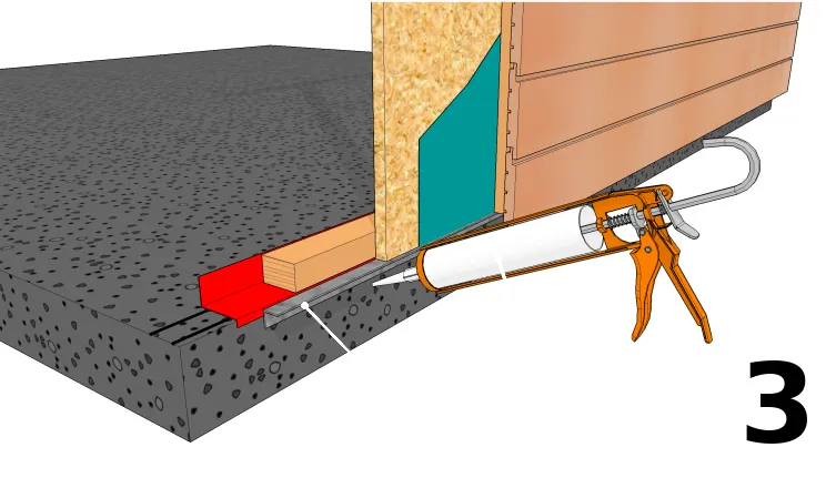 Fixer le pare-pluie et la bande d’arase débordante