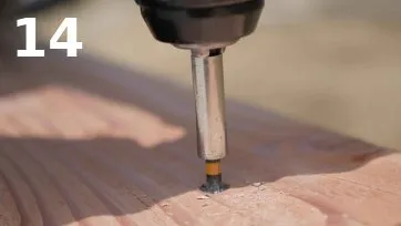 La mise en place des vis