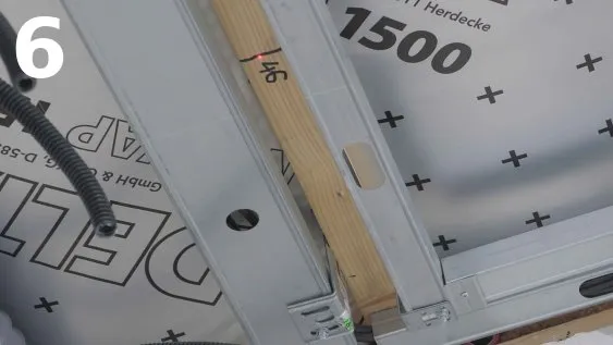 Report des points de fixation des suspentes sur les autres lignes de lambourdes