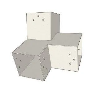 Connecteur SUNDIY pente 20° Blanc RAL 9010 - 120mm à 3 directions - Forme L1