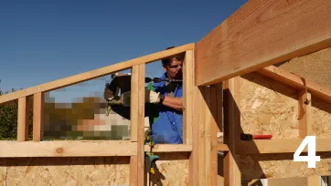 Réalisation des trous de fixation sur les pannes