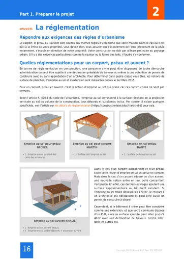 Extrait de la rubrique étape à suivre du projet