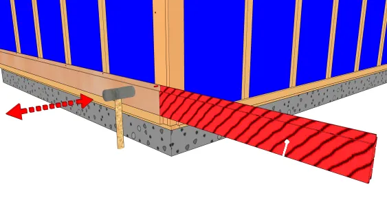 Pose de la première lame