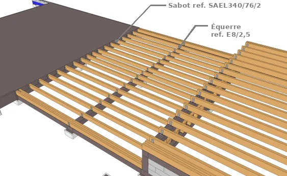 La fixation des solives