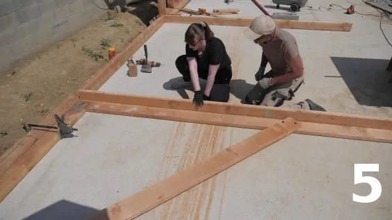 Pose du deuxième montant d’extrémité