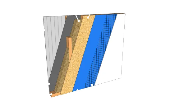 Revêtement en enduit hydraulique sur treillis métalliques