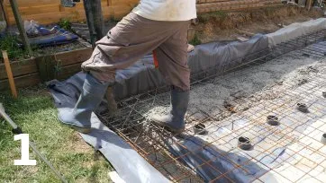 Coulage de la semelle dans un premier temps