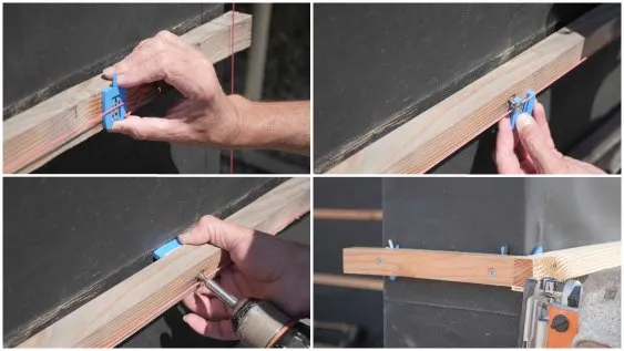 Réglage des alignements des rangées de tasseaux