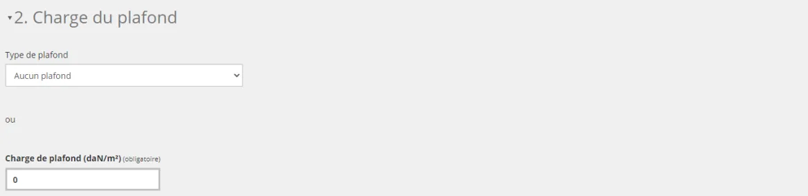 Choix du type de plafond