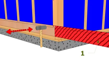 Pose de la première lame