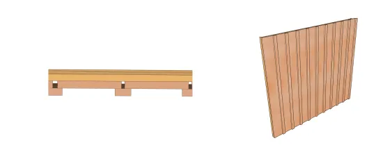 bardage avec couvre-joint pour pose verticale