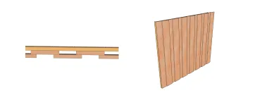 bardage avec planche pour couvre-joint