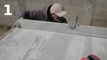 Vérification de la planéité du béton