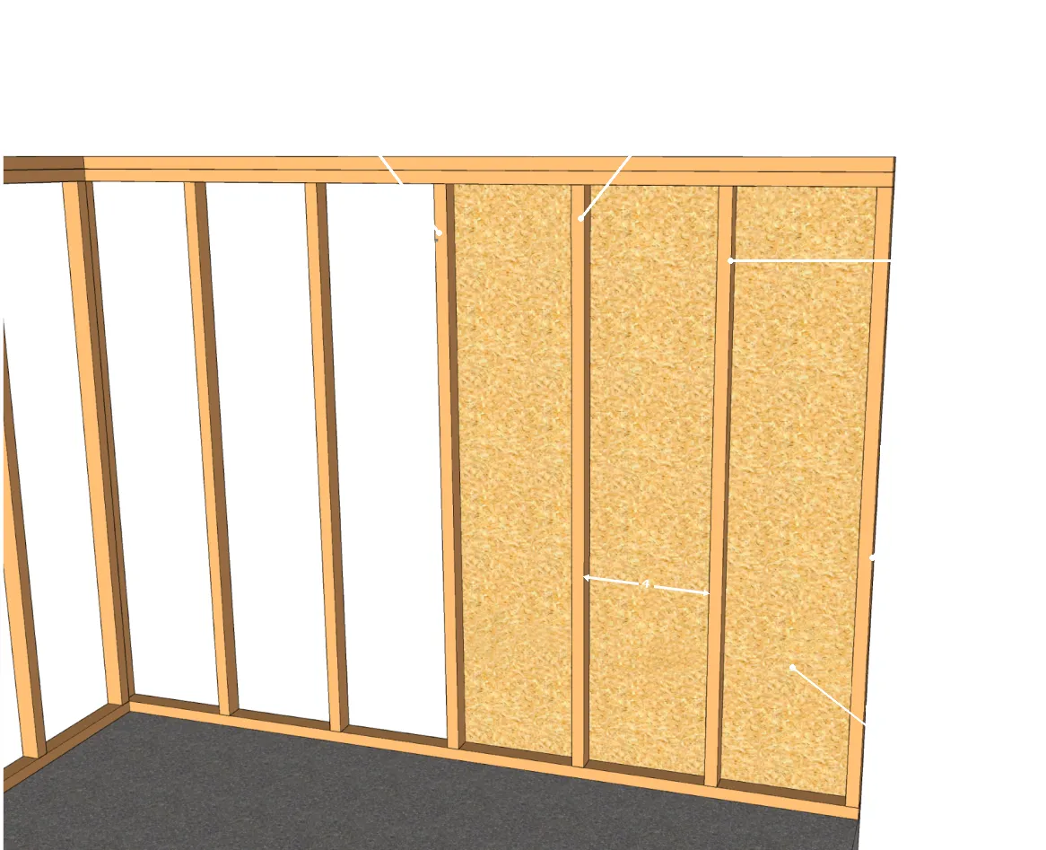 Un panneau de contreventement sur ossatures