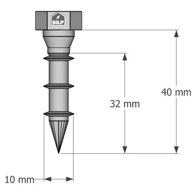 Vis connecteurs acier sur bois, SSH10.0X40 - Réf. 75149