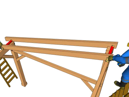 La pose des chevrons