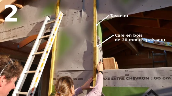 Calage du tasseau par rapport au bord des ouvertures