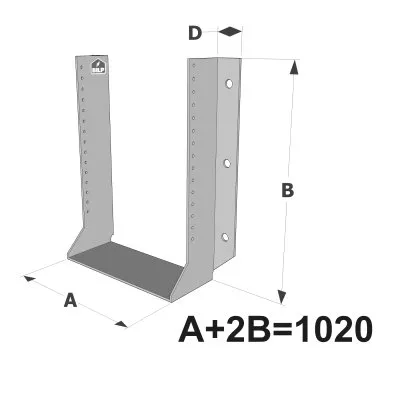 Grands sabots, largeur (A) : 201 à 270mm - hauteur (B) : 375 à 409.5mm - Réf. GSEXL1020/4X