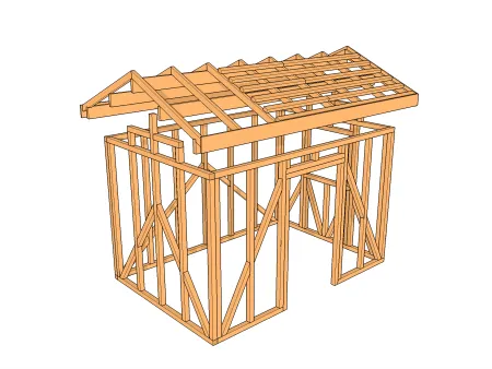Anatomie de l'ossature d'une construction en bois