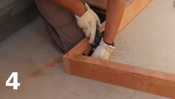 Renforcement de la fixation avec une équerre renforcée