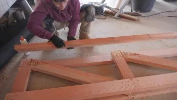 Pose des deux autres membrures (moisement)