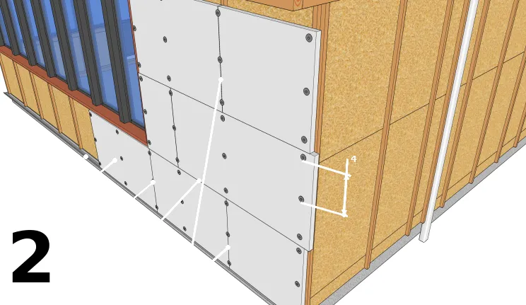Technique de fixation et pose des premiers panneaux