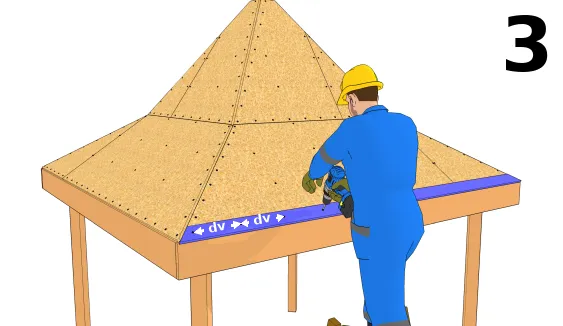 Installer les extrémités des gouttières de l’avant toit