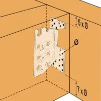 Assemblage droit sur poutre