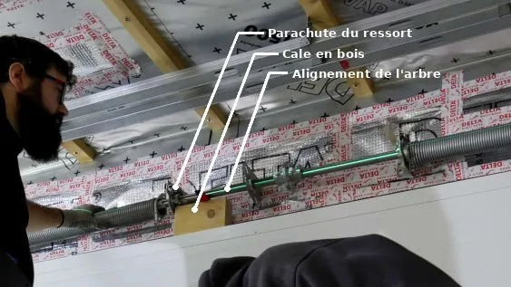 Fixation du bloc ressort sur le mur