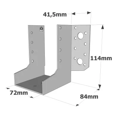 Sabots à ailes extérieures, gamme SAE CLASSIQUE (épaisseur 2mm, profondeur 84mm) - Réf. SAEL300/72/2