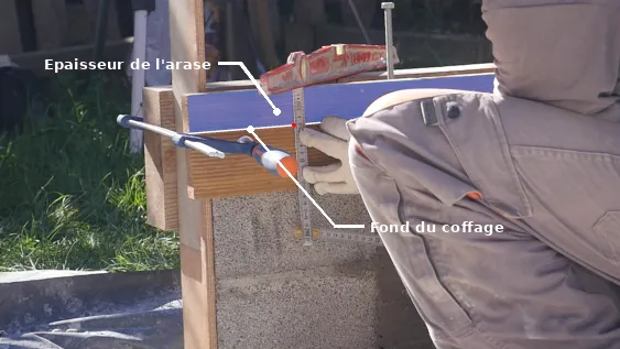 L’épaisseur de l’arase