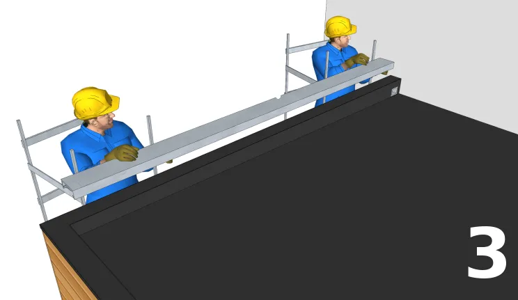 La pose de la première couvertine