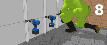 Empiler et fixer les autres panneaux